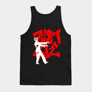 zombie with a head shot/welcome in my store sir or madam, amazing design Tank Top